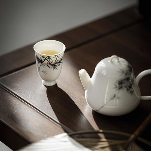 【日用百货】-宜室茶话  仿古手绘竹子品茗杯家用陶瓷茶杯主人杯 商品图3