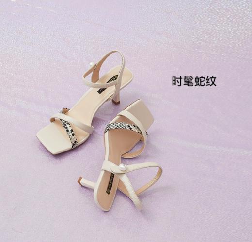 星期六时尚交叉带方头高跟凉鞋SS32115530 商品图3