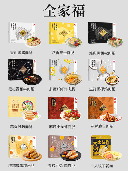 本味鲜物雪山黑猪烤肠黑胡椒肉肠芝士香肠480g*2盒装 商品图2