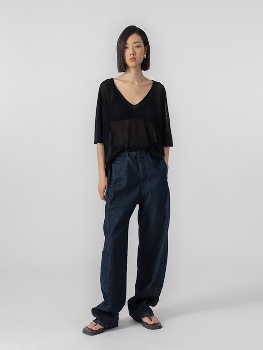 汉麻混纺针织短袖T恤 商品图3