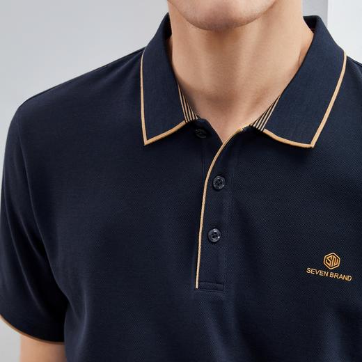 【冰爽棉/3A抗菌2A防螨】柒牌polo衫男士夏季凉感时尚休闲短袖T恤	124T70410 商品图1