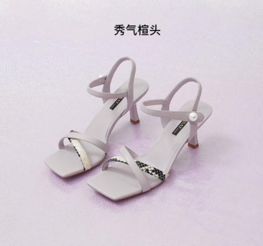 星期六时尚交叉带方头高跟凉鞋SS32115530 商品图2