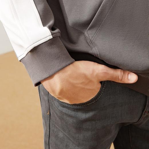 【特价】【拼接卫衣】柒牌长袖卫衣男春秋新款商务休闲弹力圆领套头打底衣	121W70660 商品图2