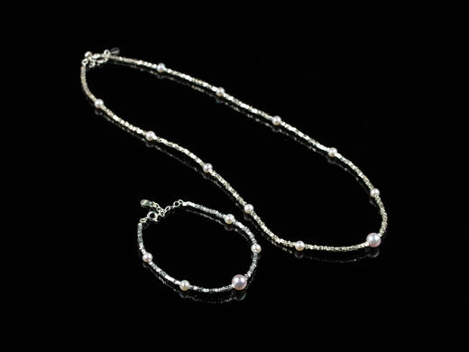 D428012 925银镶akoyo珍珠套装 设计新颖， 主珠尺寸：6.5mm，附珠尺寸：4.5mm akoyo珍珠项链特价：588/条 akoyo珍珠手链特价：688/条 套装特价：1188/套 商品图7