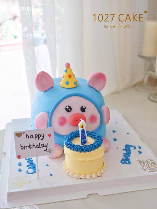 1027CAKE |  立体蛋糕 猪猪吹蜡烛 商品图1