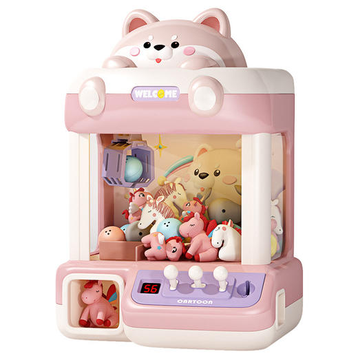 【足不出户，就能在家夹娃娃】高颜值柴犬抓娃娃机大号 可自行添加小玩具零食 儿童玩具家用迷你夹公仔扭蛋机 男女孩圣诞节礼物-QB 商品图4