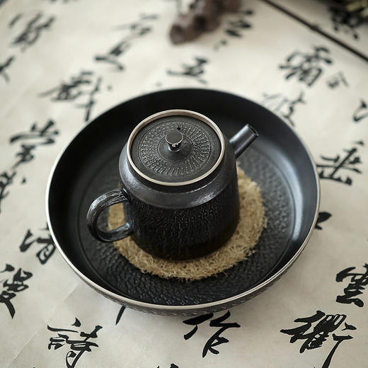 黑玄黑陶茶壶家用办公室会客中式陶瓷茶具单壶提梁壶侧把壶泡茶器 商品图1