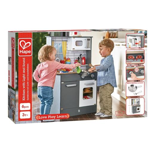 Hape新款声光模拟厨房我的烧烤架幼儿园儿童过家家仿真厨房玩具角色扮演游戏区 商品图3