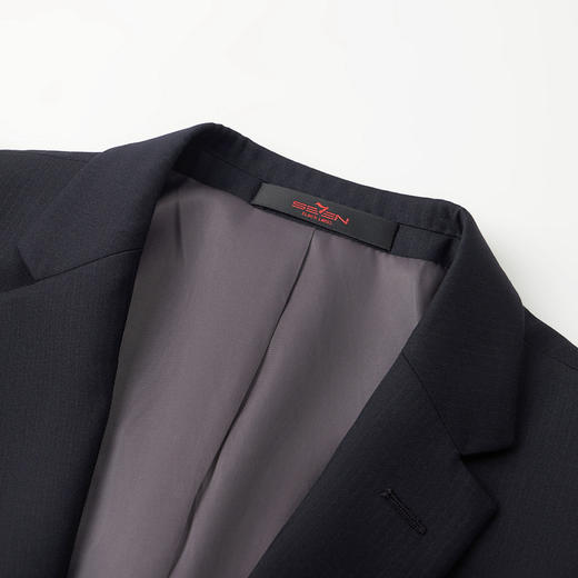 【100%绵羊毛】柒牌西服外套男春秋季商务职业正装人字纹提花西装	126C70260 商品图1