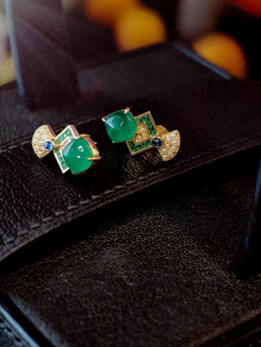 长生殿｜哥伦比亚祖母绿糖塔耳钉 商品图5