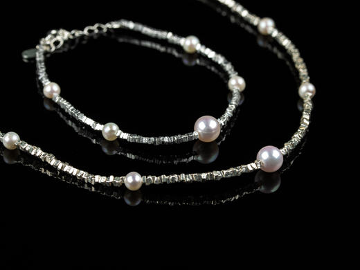 D428012 925银镶akoyo珍珠套装 设计新颖， 主珠尺寸：6.5mm，附珠尺寸：4.5mm akoyo珍珠项链特价：588/条 akoyo珍珠手链特价：688/条 套装特价：1188/套 商品图9