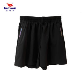 2329巴特侬（butnon）运动裤跑步三分裤黑色透气休闲舒适轻薄男女运动短裤