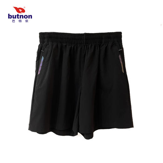 2329巴特侬（butnon）运动裤跑步三分裤黑色透气休闲舒适轻薄男女运动短裤 商品图0