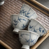 【日用百货】-宜室茶话 仿古青花高足小茶杯 商品缩略图3
