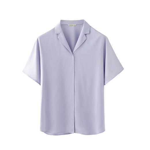 【竹纤维家居服】竹纤维家居服纯色情侣睡衣套装冰丝夏季短袖长裤凉感 商品图12