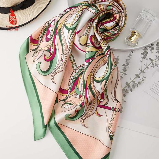 SAINTJOY/上久楷 真丝方巾   翼马花间   FJS22026 商品图10