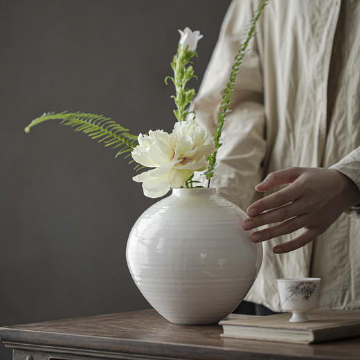 【日用百货】-宜室茶话日式侘寂风陶瓷花瓶茶空间花器摆件 商品图1