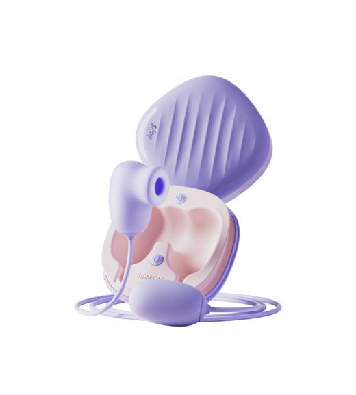 【吮吸震动双跳蛋！！】杰士邦 小粉饼紫色双线吮xi跳蛋震动女用玩具 商品图6