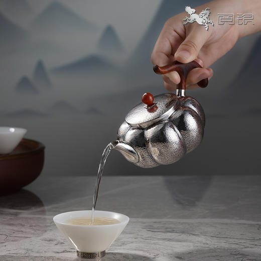 阅银 茶具《硕果累累泡茶壶》999足银手工茶器茶杯茶壶送礼家用 商品图5