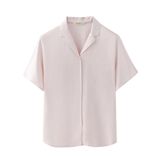 【竹纤维家居服】竹纤维家居服纯色情侣睡衣套装冰丝夏季短袖长裤凉感 商品图4