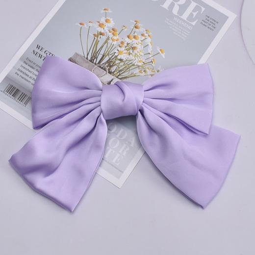 【清仓捡漏19.9元4个】超大黑色蝴蝶结发夹日系大人儿童缎面红色发卡后脑勺弹簧夹子头饰 商品图13