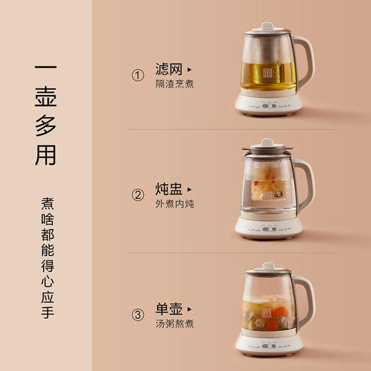 吉谷（K·KOU） EA001养生壶热水壶煮茶器 煮茶壶 电水壶 恒温电热水壶 保温花茶燕窝壶 商品图7