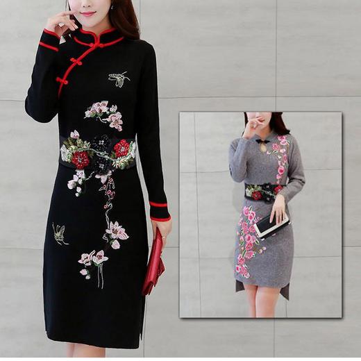 TZF-SJ绣花宽腰带女立体花朵复古风装饰外搭裙子松紧弹力刺绣腰封中国风 商品图1