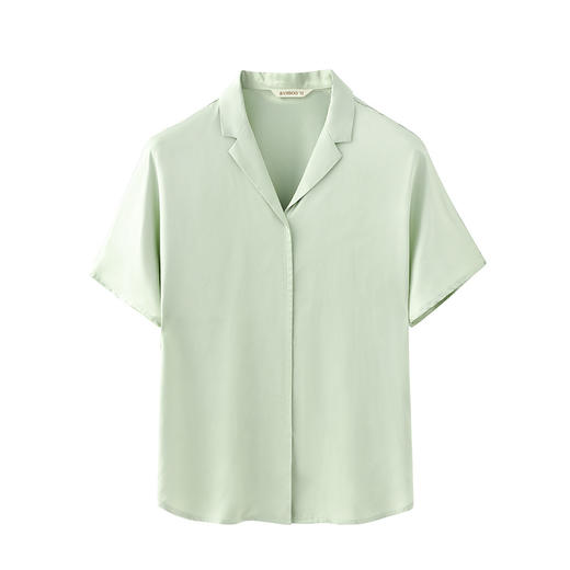 【竹纤维家居服】竹纤维家居服纯色情侣睡衣套装冰丝夏季短袖长裤凉感 商品图5