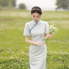 改良年轻款碎花出游，泡泡袖日常甜美清新连衣裙XL-23193 商品缩略图3