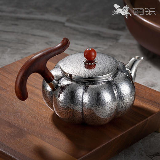 阅银 茶具《硕果累累泡茶壶》999足银手工茶器茶杯茶壶送礼家用 商品图2