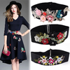 TZF-SJ绣花宽腰带女立体花朵复古风装饰外搭裙子松紧弹力刺绣腰封中国风 商品缩略图0