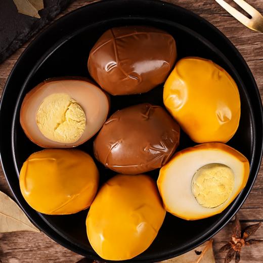 【鲜香卤蛋 厚实够带劲！开袋即食卤蛋鸡蛋五香盐焗味】蛋黄松软入味，肉质紧实有嚼劲，色泽金黄，口感耐嚼，零食茶叶蛋温州风味夏日中式好物夏日中式好物健康 商品图1