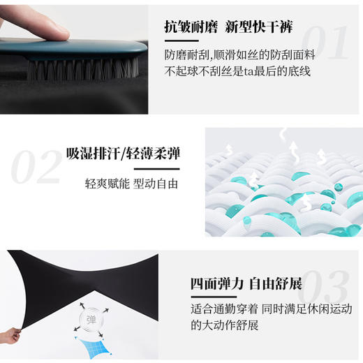 引擎鸟运动长裤女薄款跑步健身通勤运动裤 商品图2