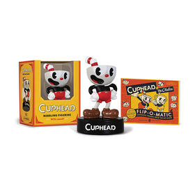 茶杯头发声手办摆件 游戏周边 英文原版 Cuphead Bobbling Figurine: With Sound!?