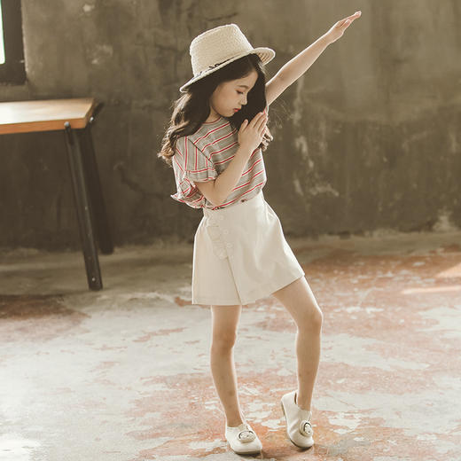 【服装鞋包】新款时髦韩版薄款时尚超洋气中大童夏季套装 商品图2