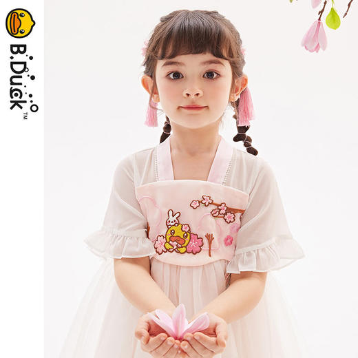 B.Duck小黄鸭童装夏季休闲连衣裙105-150 FF2480018 商品图4
