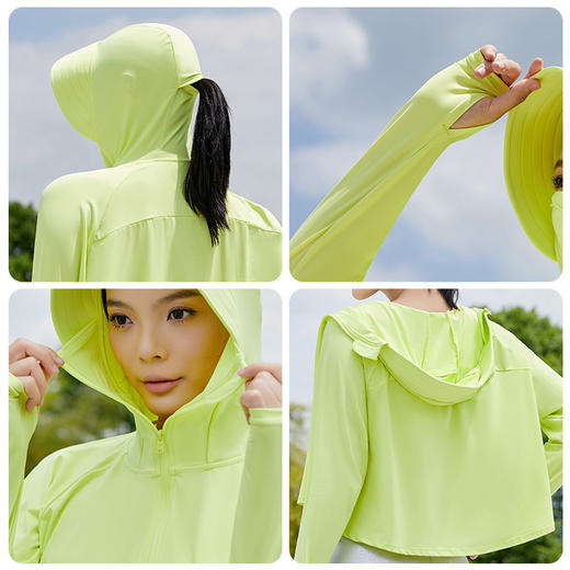 I'd爱帝冰感透气防紫外线遮阳大帽檐夏季防晒衣 商品图3