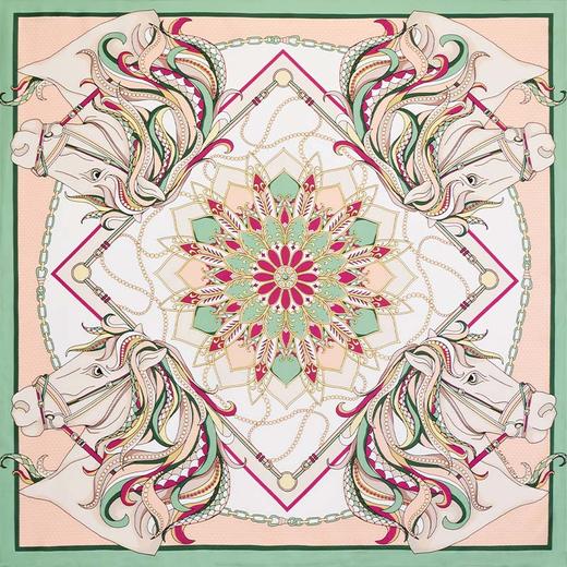 SAINTJOY/上久楷 真丝方巾   翼马花间   FJS22026 商品图13