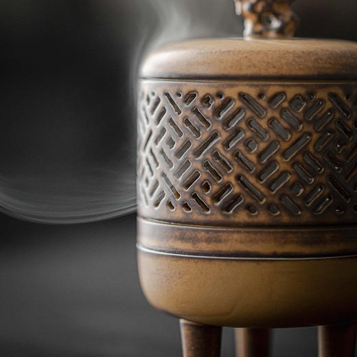 【日用百货】-宜室茶话  复古做旧陶瓷香炉盘香炉安神檀香炉 商品图2