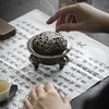 【日用百货】-越窑梅子青瓷三足香炉带铜盖 商品缩略图2