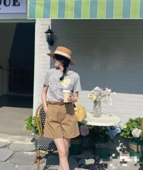 千吉娜Chigina小心机西装五分裤（送皮带）谁穿谁好看！