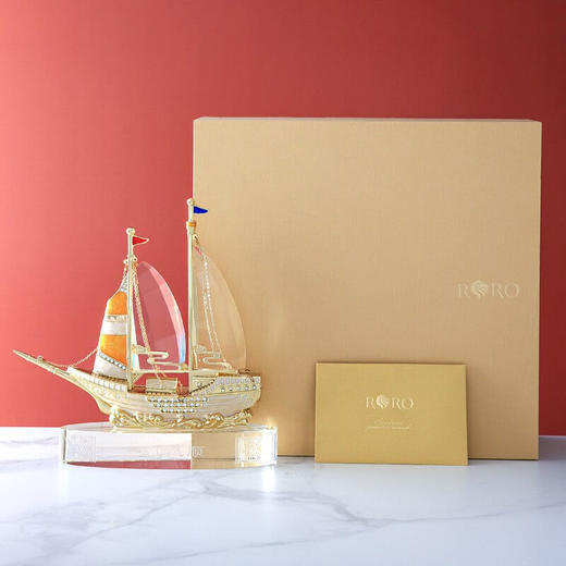 罗比罗丹珐琅彩一帆风顺摆件装饰办公室客厅商务开业礼品 商品图4