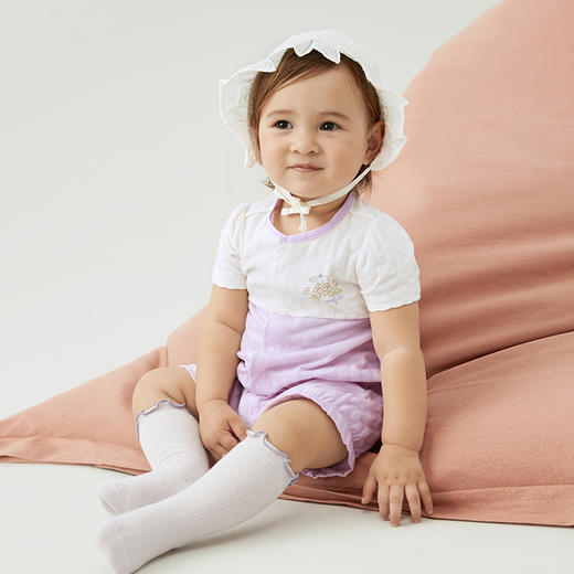 英氏婴儿连体衣夏季男女宝宝短袖哈衣薄款家居服睡衣 YLABJ22005A YLABJ22006A 商品图4