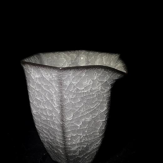 青瓷黑冰茶具公道杯茶杯茶漏手工复古铁胎冰裂纹陶瓷遇水化冰茶具 商品图1