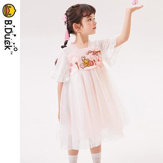 B.Duck小黄鸭童装夏季休闲连衣裙105-150 FF2480018 商品图2