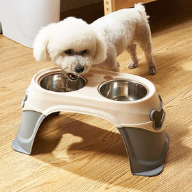 【宠物用品】-不锈钢宠物碗 狗狗猫咪喝水喂食双碗