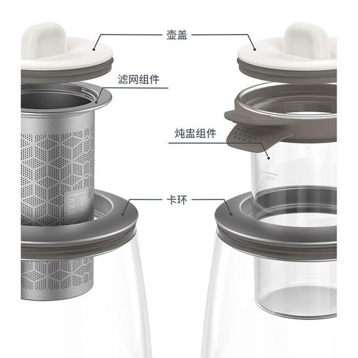 吉谷（K·KOU） EA001养生壶热水壶煮茶器 煮茶壶 电水壶 恒温电热水壶 保温花茶燕窝壶 商品图9