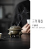 【日用百货】-越窑梅子青瓷三足香炉带铜盖 商品缩略图5