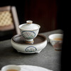 【日用百货】-宜室茶话 手绘幽兰盖碗釉下彩高足泡茶碗 商品缩略图1