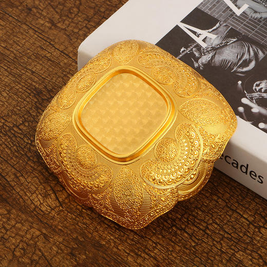 【日用百货】锌合金方形小吃碟欧式简约手工制造创意小吃碟干果盘 商品图2
